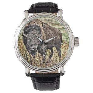 Montre Buffle occidental Abstrait