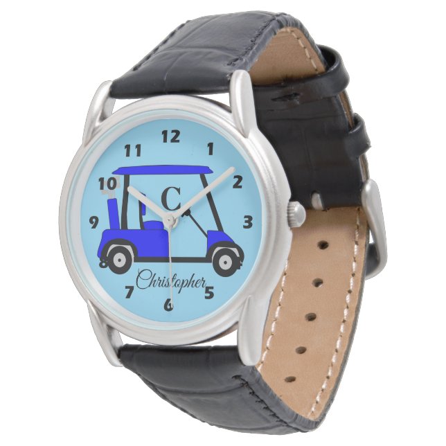 Montre Buggy de Golf Bleu (Incliné)
