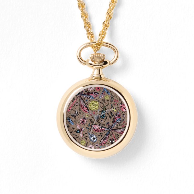 Montre Bugs de Doodle sur mocha brown (Recto)