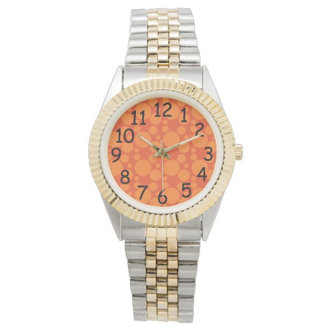 Montre Bulles de savon orange (devant)