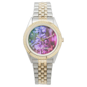 Montre Bumble Bee On Flower Abstrait Personnalisé