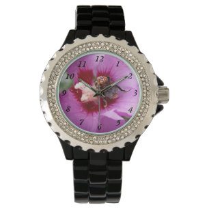 Montre Bumblebebe sur la fleur d'Hibiscus
