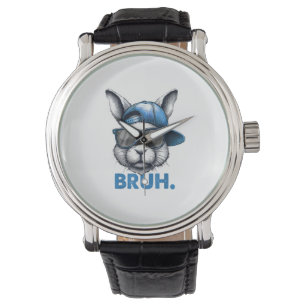 Montre Bunny Face Bruh Mème Drôle Dire Bro Salutation Eas