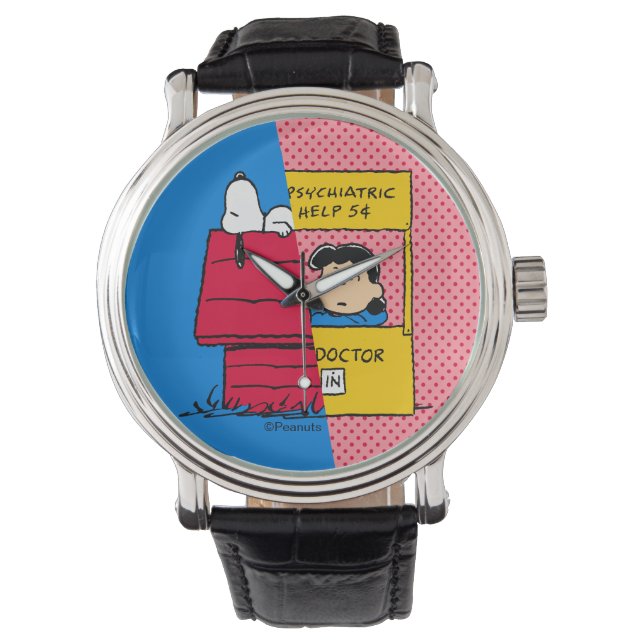 Montre cacahuètes | Snoopy & Lucy Half & Half (devant)