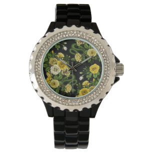 Montre Caché en rose, jaune et vert