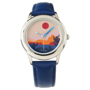 Montre Cactus coucher de soleil design enfants personnali