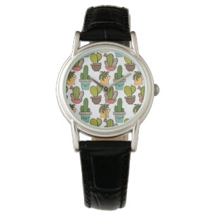 Montre Cactus et Succulents d'intérieur dans le motif de