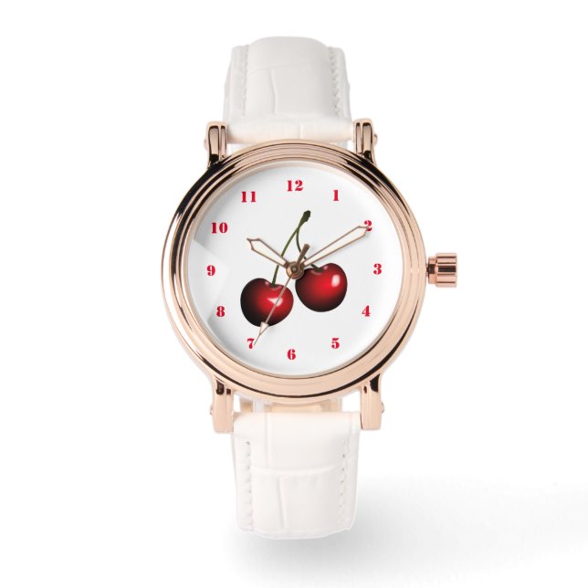 Montre Cadeau Cerise Rouge (Recto)