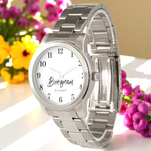 Montre Cadeau de mariage noir blanc demoiselle d'honneur