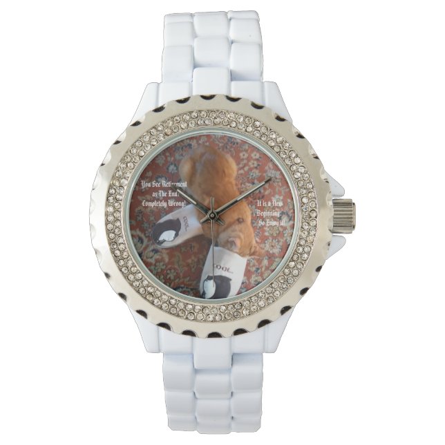 Montre cadeau de retraite ginger chatons chaussons (devant)