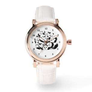 Montre Cadeau de surveillance de Panda Famille Heureuse -