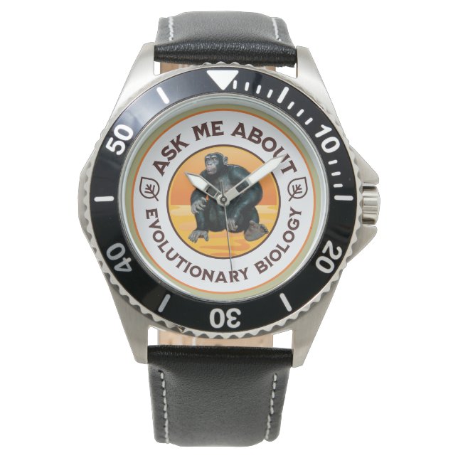 Montre Cadeau d'humour sur l'évolution pour un professeur (devant)