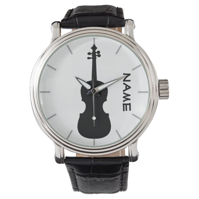 Montre Cadeau enseignant violon personnalisé (devant)
