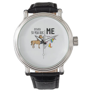 Montre Cadeau licorne 50 ans anniversaire et moi autre
