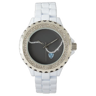 Montre Cadeau nuptiale de diamant bleu turquoise de JEUNE