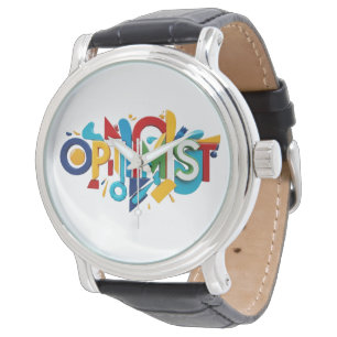Montre Cadeau optimiste coloré par montre, cadeau de coup