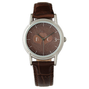 Montre Cadeau personnalisé en cuir 3 ans pour Mariage