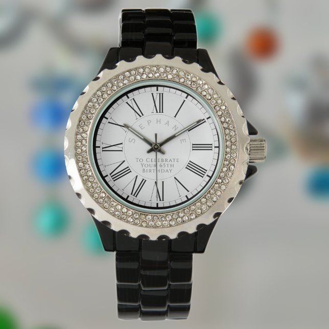 Montre Cadeau pour femme à son 65e anniversaire avec nom (Créateur téléchargé)