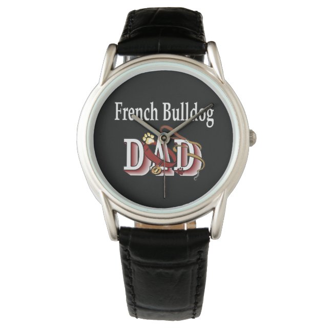 Montre Cadeaux de papa de Bulldog français (devant)