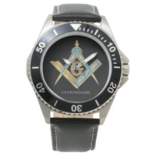 Montre Cadeaux Freemason personnalisés Gold Compass maçon