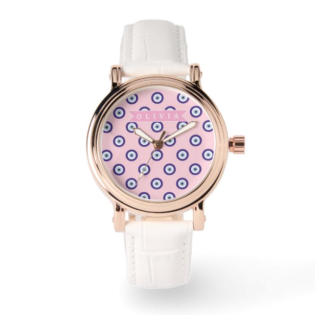 Montre Cadeaux Personnalisés avec Motif d'Oeil Maléfique  (Recto)