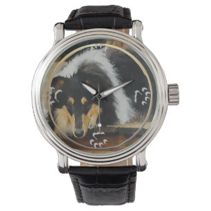 Montre Cadeaux rugueux de colley de tri couleur