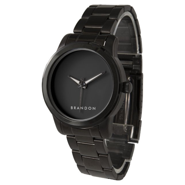 Montre Cadeaux Uniques Pour Hommes Surdimensionnés Black  (Incliné)