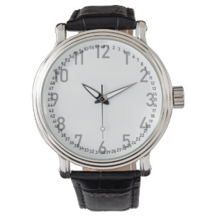 Montre cadran cadran gris pour heures et noir seconde