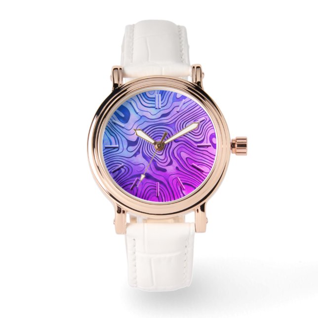 Montre Cadran de design mauve (Recto)