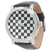 Montre Cadran noir et blanc mural (Incliné)