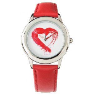 Montre Cadre de la lunette Coeur Rouge