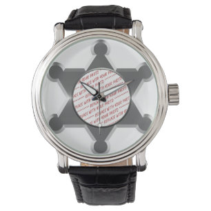 Montre Cadre photo étoile minuscule du shérif