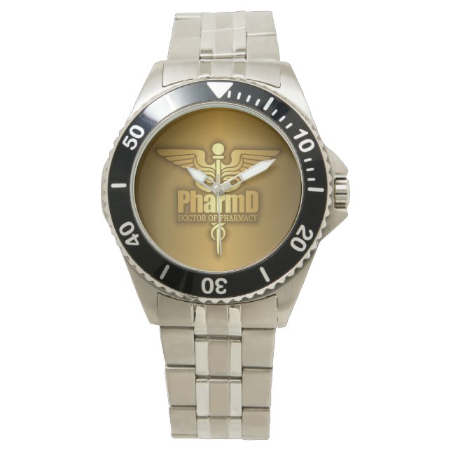 Montre Caducée d'or (PharmD) (devant)