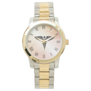 Montre Caduceus Médicale Look de marbre rustique