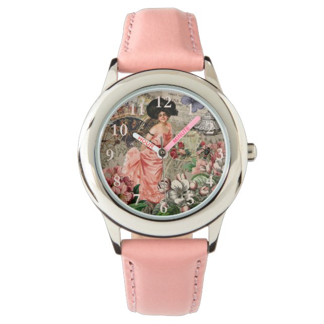 Montre Café Lady Victorian Femme Rose Classy (devant)