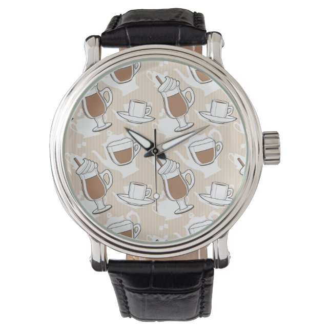 Montre Café, motif doux (devant)