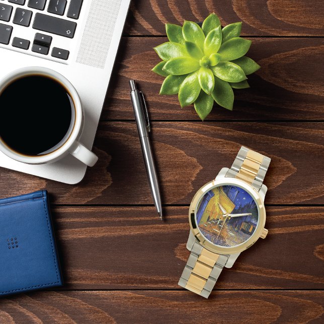 Montre Café Terrasse à Night Vincent van Gogh (Créateur téléchargé)