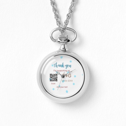 Montre Caisse de lune de miel Ajouter code Q R nom du cou (Recto)