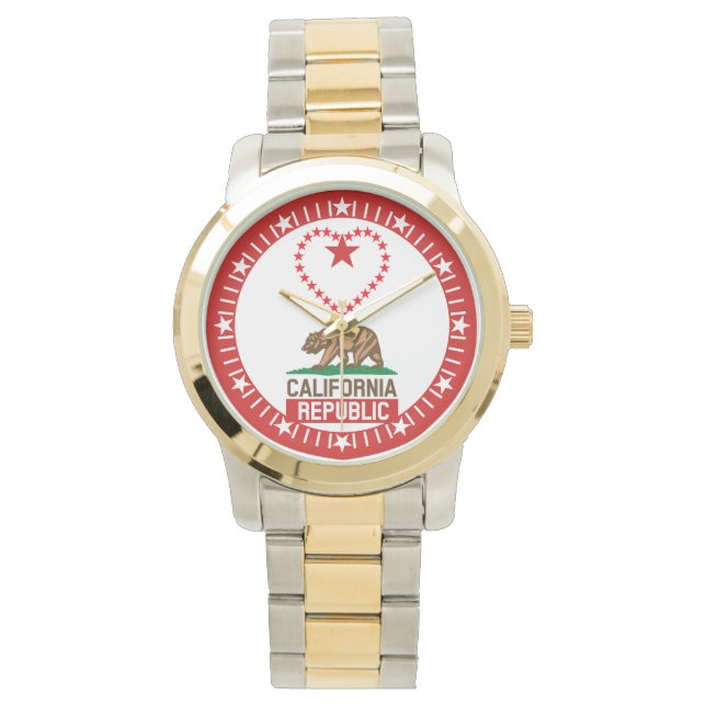 Montre California Republic Love for Red Star Dial (devant)