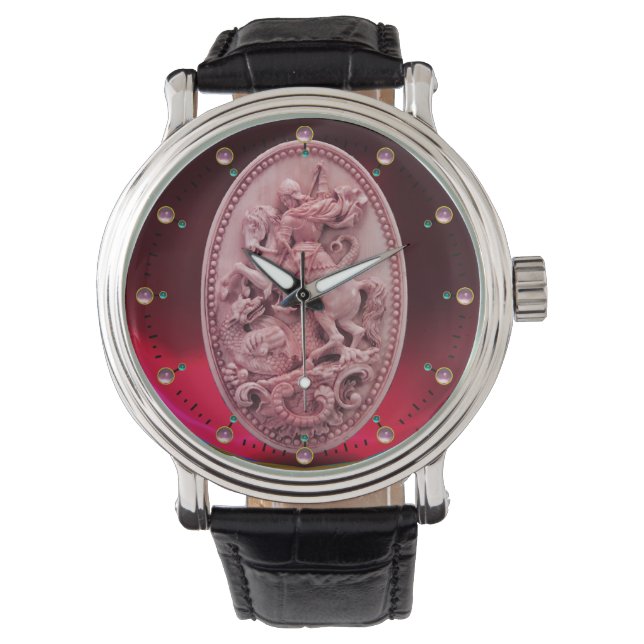 MONTRE CAMEO ANTIQUE / SAINT GEORGE AVEC DRAGON (devant)