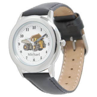 Montre Camion à benne de construction pour garçons cool