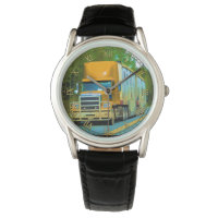 Camion Jaune Camion Camion Chariot #Montre Cadeau