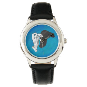 Montre Camion Ombre Sur Bleu