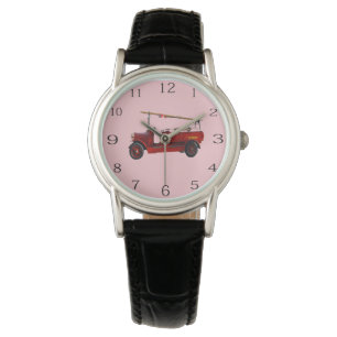Montre Camion Vintage Rouge Avec Échelle De Survol,