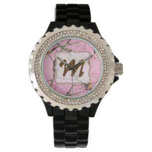 Montre Camo rose Camouflage Chasse Girl Regarder Arbre ré