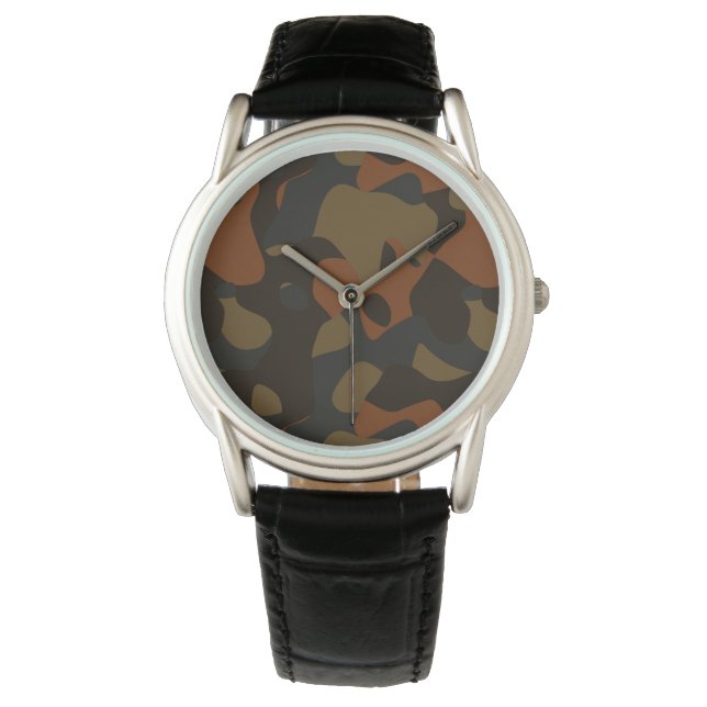 Montre camouflage abstrait coloré (devant)