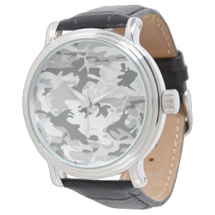 Montre Camouflage gris neige d'hiver, Militaire, Armée