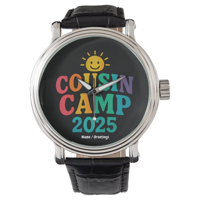 Montre Camp Cousin 2025 Camping de vacances d'été (devant)