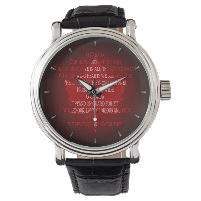 Montre Canada Watch Canada Hymne Souvenir Montre-poignet (devant)