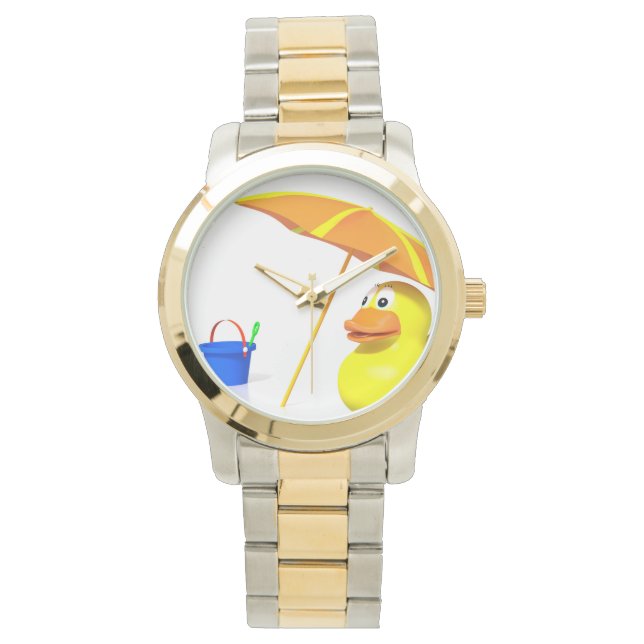 Montre Canard en caoutchouc à la plage (devant)